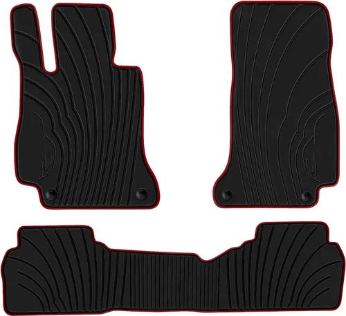 Vista 6 de Alfombrillas de Coche a Medida para Mercedes Benz - Clase C Sedán Solo 2015-2021 C180 C200 C250 C300 C350(e) C400 C43 AMG C450 C63 W205 Goma Negra
