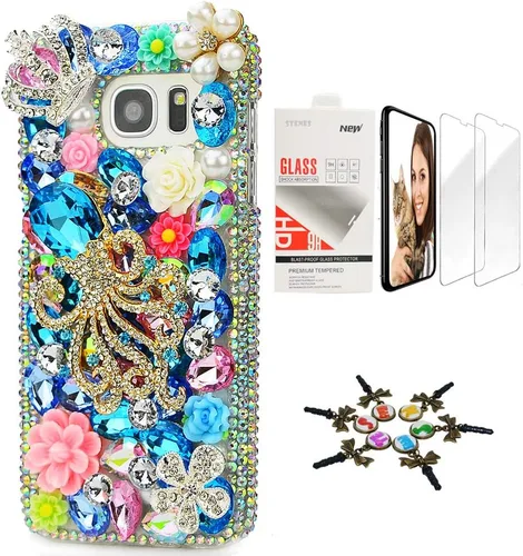 Vista 16 de Bling Case SSSGCDwSPSeries-24 - Funda con diseño 3D hecho a mano, 100 + cristales