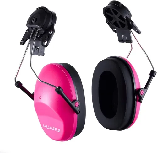 Vista 8 de Casco con cancelación de ruido, orejeras acoplables, bloqueo de sonido, protección auditiva para sitios de construcción, adaptadores