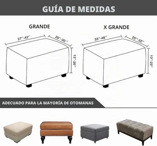 Vista 7 de Funda otomana, fundas otomanas de terciopelo rectangular y elásticas para taburete de pie para sala de estar, protector de muebles de almacenamiento