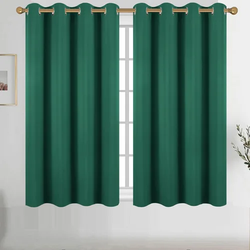 Vista 104 de Diraysid Cortinas opacas beige con ojales para dormitorio, con aislamiento térmico, cortinas de oscurecimiento de habitación, 38 x 54 pulgadas, 2