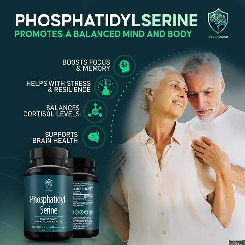 Vista 6 de Suplemento de fosfatidilserina - Nootrópico prémium para la salud cerebral, la memoria, el enfoque y el estrés - 300 mg de lecitina de girasol, sin