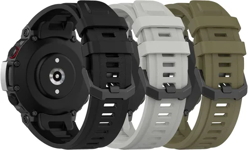 Vista 9 de E ECSEM Correa compatible con Amazfit T-Rex 2 - Correa de repuesto de silicona suave para reloj inteligente Amazfit T-Rex 2, accesorios