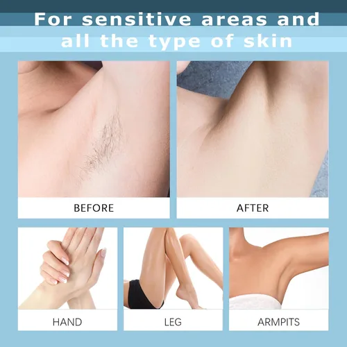 Vista 2 de Crema depilatoria sin dolor, removedor de vello púbico privado para mujeres y hombres, cremas depilatorias para el cuerpo, piernas, brazos, axilas