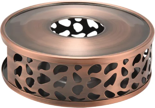 Vista 7 de Calentador de té de acero duradero, base de calefacción, tetera, estufa de té caliente, tetera de vela, juego de té