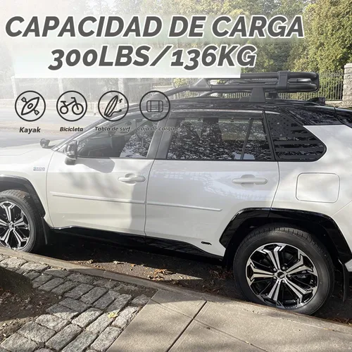 Vista 3 de Cesta de techo resistente compatible con Toyota RAV4 (2019-2025)