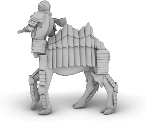 Vista 5 de Cameltaur Fighter - Miniatura para juegos DND sin base