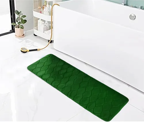 Vista 34 de Yafa Home Fashion 1 alfombra de baño de 17 x 24 pulgadas, espuma viscoelástica, absorbente de agua y antideslizante, color negro