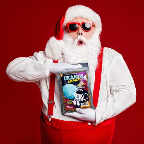 Vista 4 de Uranus Munch - Mezcla de frutos secos picantes prémium del tío Frank - Regalos comestibles para adolescentes - Mezcla picante - Hecho en los Estados