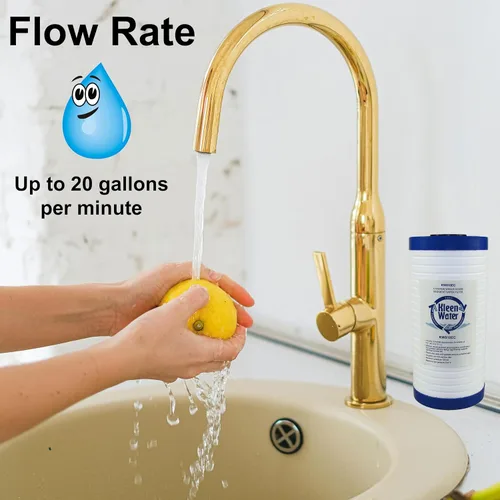 Vista 5 de KleenWater KW810EC Cartucho de repuesto para filtro de agua de sedimentos para toda la casa, 5 micras, 4.5 x 9.875 pulgadas (1 paquete)