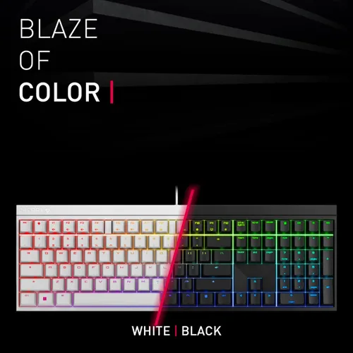 Vista 9 de Cherry MX 2.0S Teclado para juegos con cable con iluminación RGB MX interruptores rojos. Tablero blanco puro
