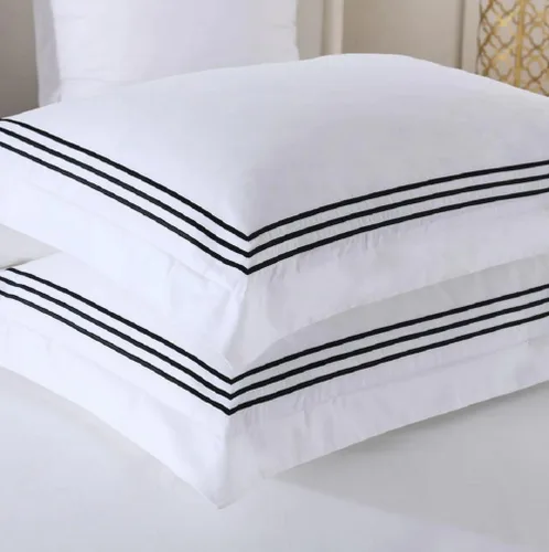 Vista 2 de Royal Hotel Bedding Adeline - Juego de funda de edredón bordada de 2 piezas con funda de almohada, 100% algodón percal, individual/individual XL