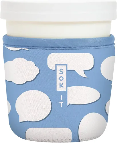 Vista 95 de Sok It IceCreamSok - Funda de neopreno aislada (flores abstractas, pintas de helado cónicas)