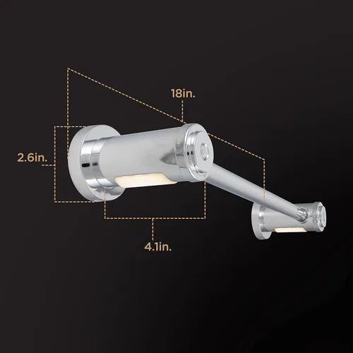 Vista 4 de Enbrighten Toallero, sensor de movimiento, luz nocturna, funciona con pilas, iluminación de baño, toallero, colgador de toallas, toallero para baño