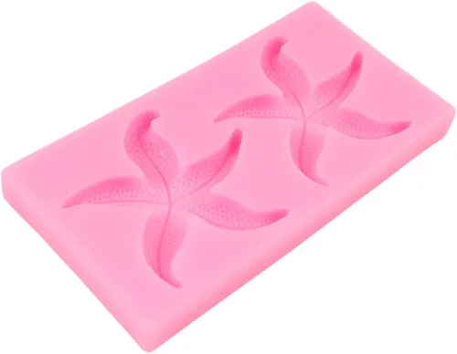 Vista 8 de Moldes de silicona con diseño de estrella de mar para fondant, para decoración de tartas de temática marina, decoración de cupcakes, postres