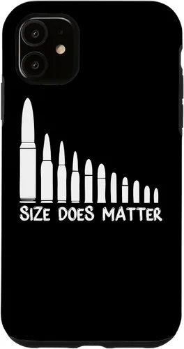 Vista 5 de iPhone 15 Size Does Matter Funny Gun Munición Bullet Size Matters Case