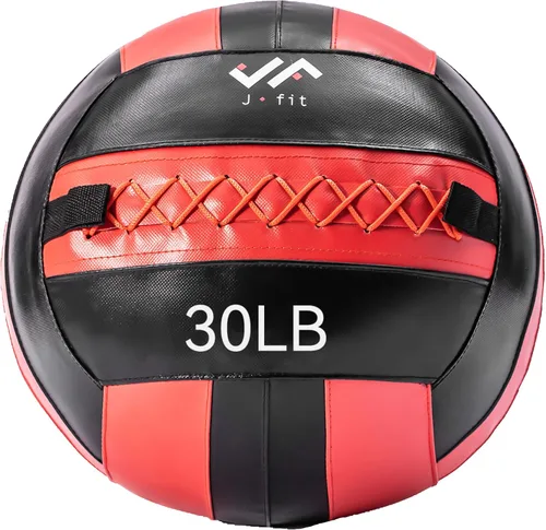 Vista 28 de JFit Wall Ball – Premium Soft Weighted Exercise Ball for Strength, Conditioning, Gym & Home Workouts, 4-30 LB