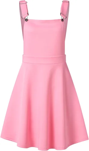 Vista 3 de YOINS Vestidos tipo pinafore para mujer, con tirantes ajustables, plisados, minifalda con tirantes