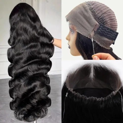 Vista 66 de Aaliweya Pelucas de cabello humano ondulado con cierre de encaje suizo real HD de 5 x 5 para mujer, densidad 15A, 200%, sin pegamento, con cordón
