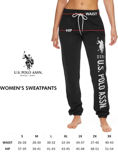 Vista 6 de U.S. Polo Assn. Pantalón pijama deportivo para mujer, esencial, de felpa francesa para dormir, descansar o correr