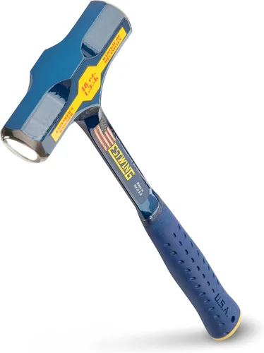 Vista 5 de Estwing Big Blue - Martillo de ingeniero de 48 onzas con construcción de acero forjado y mango reductor de impacto - E6-48E (Paquete de 8)