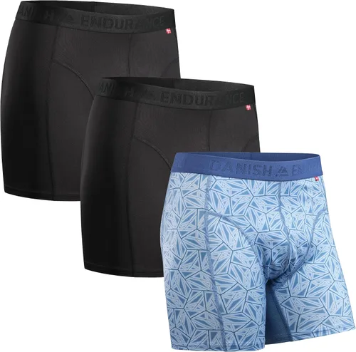 Vista 7 de DANISH ENDURANCE Calzoncillos tipo bóxer deportivos, transpirables Negro