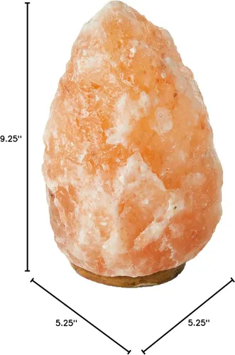 Vista 7 de Himalayan Glow HS-1003 Lámpara de sal de cristal tallada a mano del Himalaya con base de madera, 6-7 libras, rosa