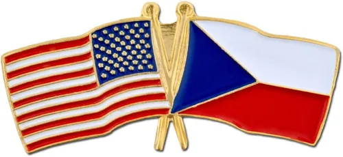 Vista 97 de PinMart Pin de solapa esmaltado con bandera de la amistad cruzada de Estados Unidos y el mundo