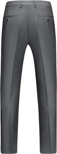 Vista 4 de Trajes de 2 piezas para hombre, ajuste delgado, casual, con un botón, trajes sólidos para hombre, negocios, boda, fiesta, chaqueta, blazer
