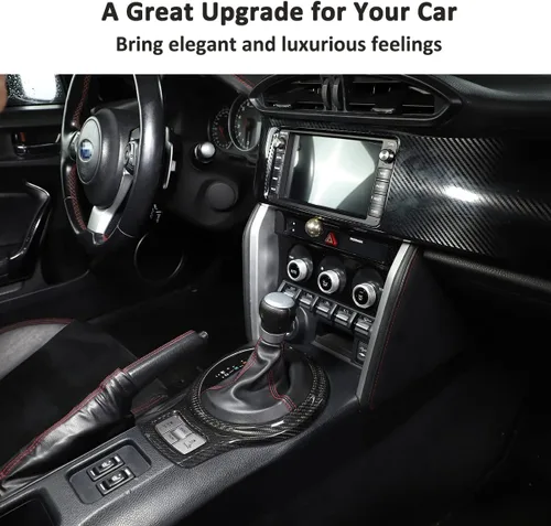 Vista 5 de YIWANG Adhesivo decorativo para marco de cambio de marchas interior de automóvil para Subaru BRZ Toyota 86 2013-2020 accesorios