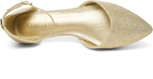 Vista 3 de DREAM PAIRS - Zapados D'Orsay en punta o puntiagudos, casuales, sin estampados, estilo ballet, cómodos, suaves y antideslizantes, para mujer