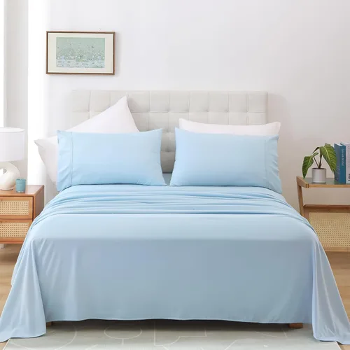 Vista 15 de Whitney Home Textile Juego de Sábanas Twin, Sábanas de Cama de Microfibra Suave de Hotel Tamaño Twin, Bolsillo Extra Profundo, Juego de Sábanas