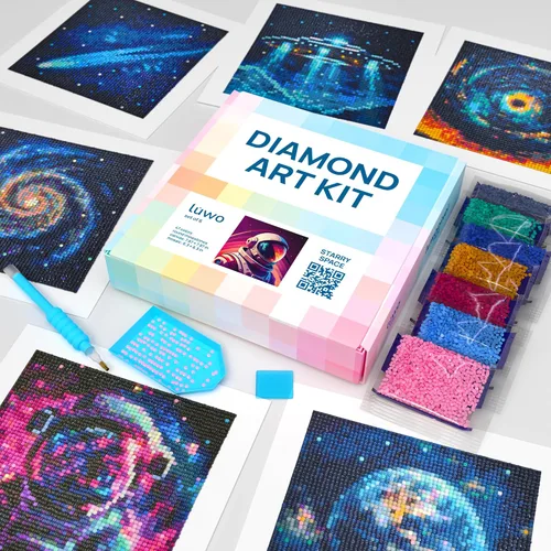 Vista 17 de LuwoArte Paquete de 6 Kits de Pintura de Diamantes para Adultos – Kits de Arte de Diamantes con Tema de Campo – Arte de Gemas DIY de Taladro