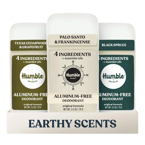 Vista 31 de Humble - Desodorante sin aluminio para mujeres y hombres, paquete variado, desodorante natural limpio y fresco en barra con aceites esenciales