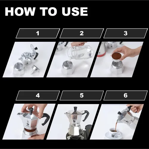 Vista 4 de Bialetti Moka Express - Máquina de café expreso de 9 tazas y placa de inducción