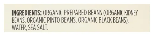 Vista 3 de 365 by Whole Foods Market, Frijoles orgánicos estables para estantes, trío de frijoles (una mezcla de riñón orgánico, pinto y frijoles negros), 15