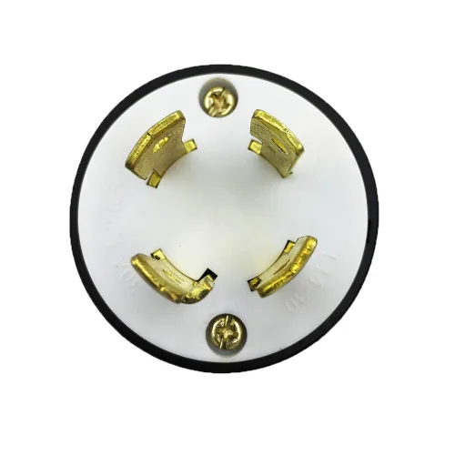 Vista 3 de NEMA L14-30P 30 Amp 125/250V 4 clavijas de grado industrial de bloqueo conector receptáculo