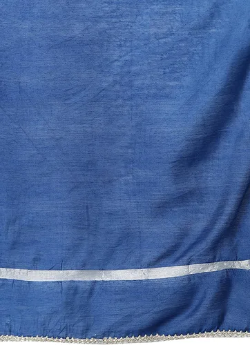 Vista 9 de Janasya Lehenga Choli de poli seda blanca con Dupatta para mujer, Blanco