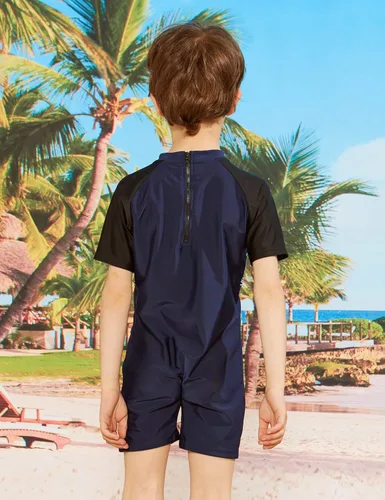 Vista 6 de PHIBEE Traje de baño de una pieza con protección solar UPF 50+ para niños