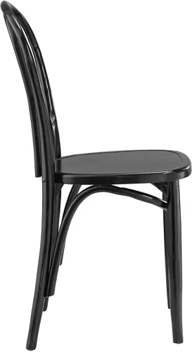 Vista 3 de Modway Eon - Silla de cocina y comedor de madera de olmo natural, color negro, totalmente montada