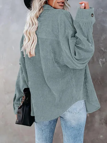 Vista 92 de ZOLUCKY Chaqueta de manga larga con botones para mujer, talla grande, blusas