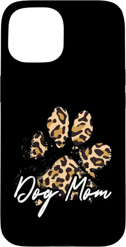 Vista 6 de Dog Mom Gift Leopard Paw Print Fur Mama Case para iPhone 17