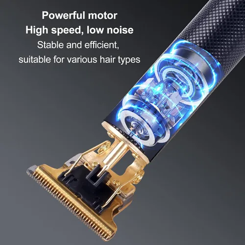 Vista 3 de Ymiko Cortadora de pelo, cortadora de pelo eléctrica, recargable, eléctrica, cómoda, duradera, 600 mAh, para salón