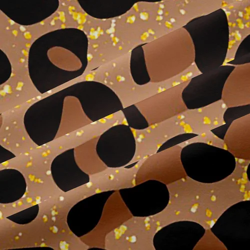 Vista 6 de Feelyou Cortinas opacas con estampado de leopardo para dormitorio, sala de estar, safari, cortinas de oscurecimiento de habitación con purpurina