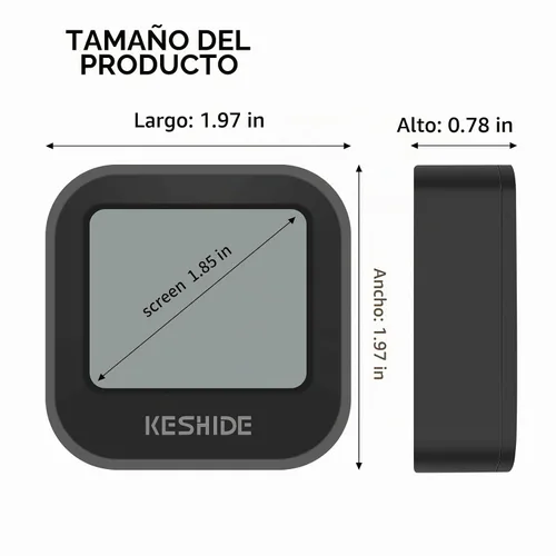 Vista 2 de Termómetro higrómetro digital para temperatura ambiente, medidor de humedad, termómetro interior, calibración de precisión, sensor de temperatura