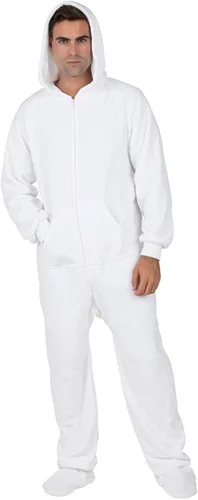 Vista 3 de Footed Pajamas - Adult Chenille Hoodie Onesies One-Piece Pajama Jumpsuits for Men and Women Pjs Unisex