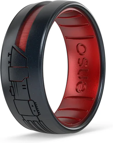 Vista 4 de Enso Rings Star Wars Lightsaber Collection – Anillo de silicona Dualtone – Diseño grabado – Cómodo, transpirable y seguro