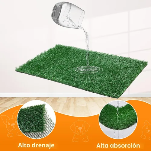 Vista 3 de LOOBANI Almohadilla de césped para perros con bandeja, 16 x 20 pulgadas