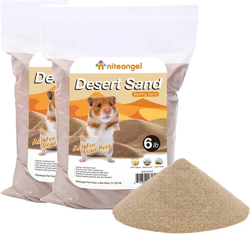 Vista 9 de Niteangel Baño de Arena del Desierto para Hámster Baño Sin Polvo o Arena para Baño de Hámster, Chinchillas, Jerbos, Ratones, Degu u Otras Mascotas