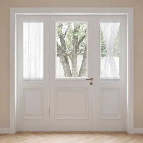 Vista 39 de H. Versailtex Lino Natural y Poly semi-láminas Premium suaves y ricos materiales paneles de cortina con abrazadera ajustable para patio Gris